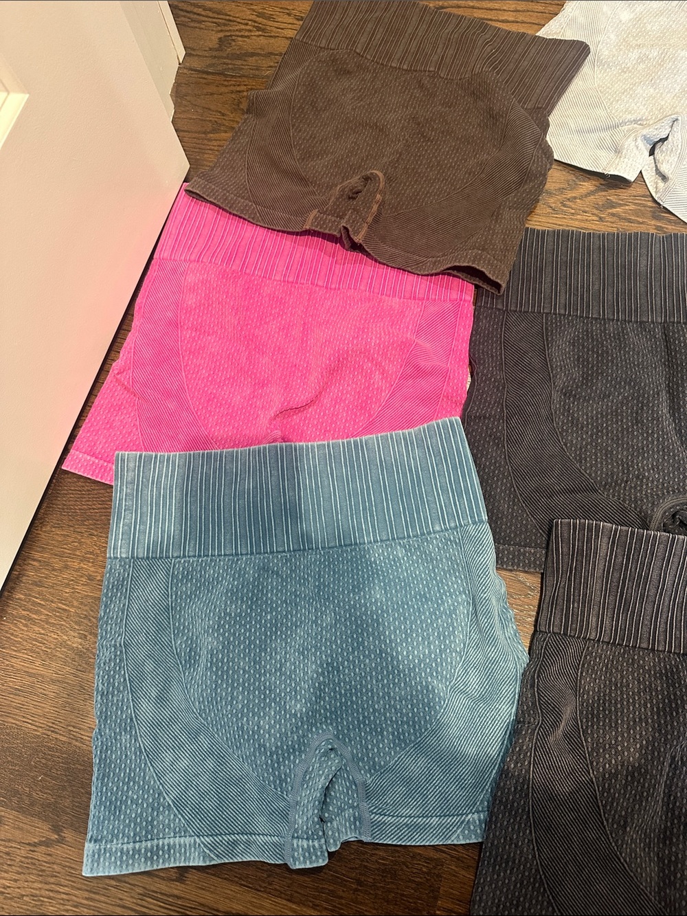 Woman’s Ribbed Stretch Shorts - Assorted Colors - Picture 2 of 5